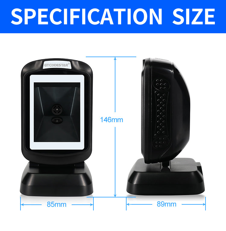 KUNST® GT-9208 Desktop 2D Image Barcode Scanner