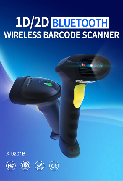 KUNST® X-9201B Wireless 2.4G 2D Barcode Scanne