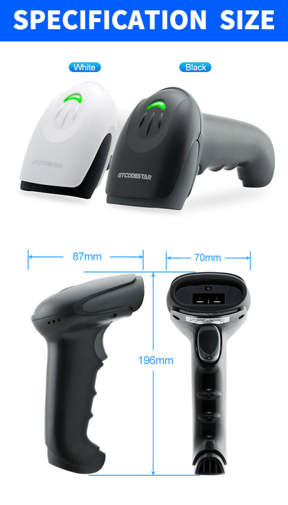 KUNST® X-9700 Wired 1D Image CCD Barcode Scanner