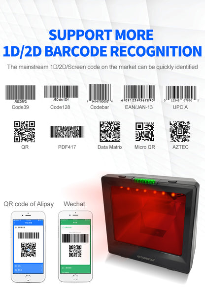 KUNST® GT-9900B Desktop 2D Image Barcode Scanner