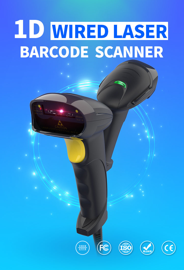 KUNST® X-9101 1D Laser Wired Barcode Scanner