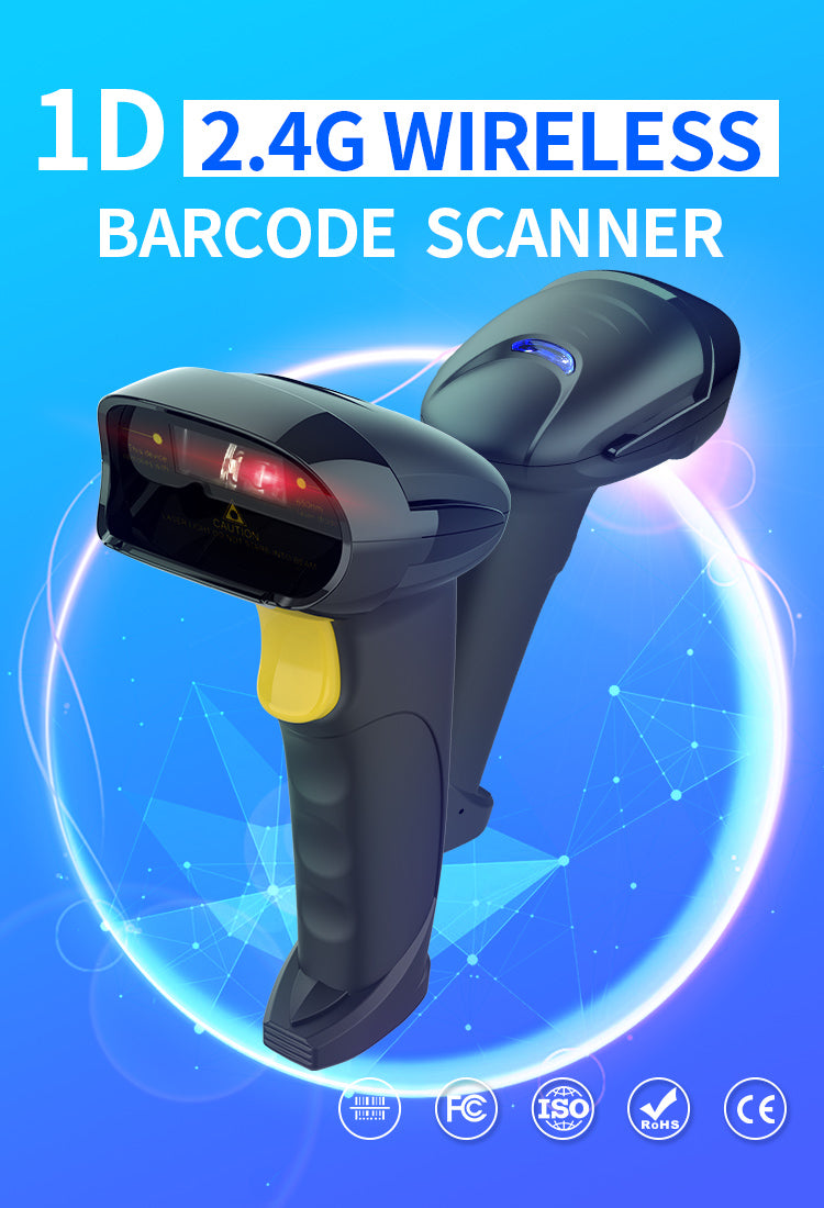 KUNST® X-620F 1D Wireless 2.4G Laser Barcode Scanner