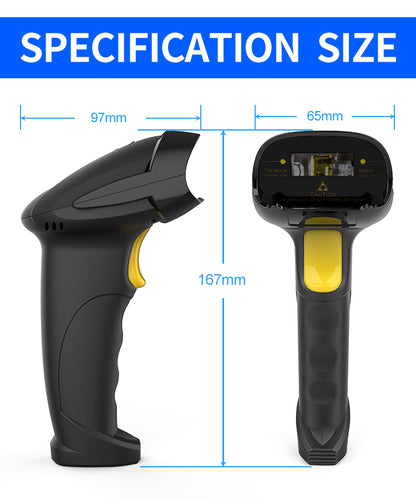 KUNST® X-620F 1D Wireless 2.4G Laser Barcode Scanner