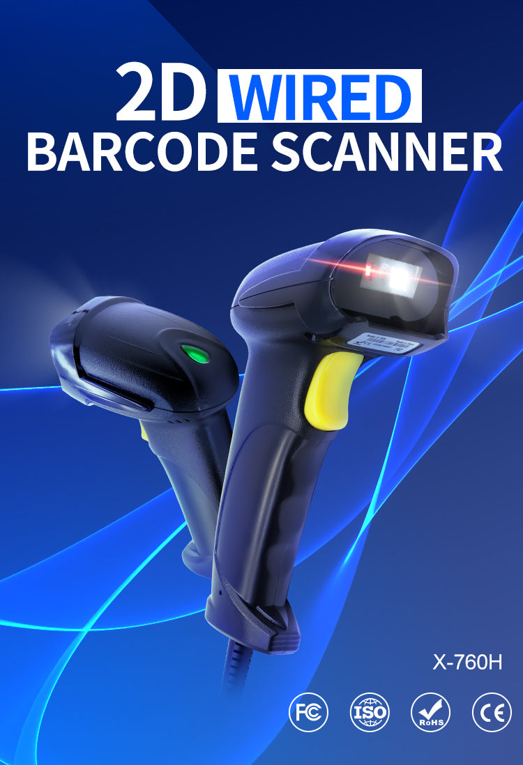 KUNST® X-760H 2D Wired Barcode Scanner