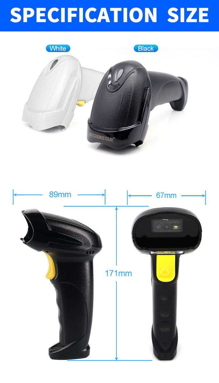 KUNST® X-760H 2D Wired Barcode Scanner