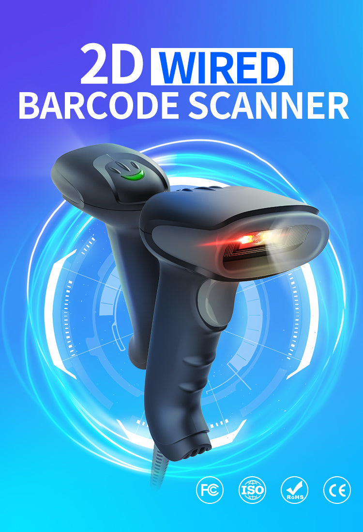 KUNST® X-760E 2D Wired Barcode Scanner