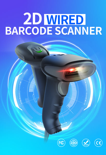 KUNST® X-760E 2D Wired Barcode Scanner