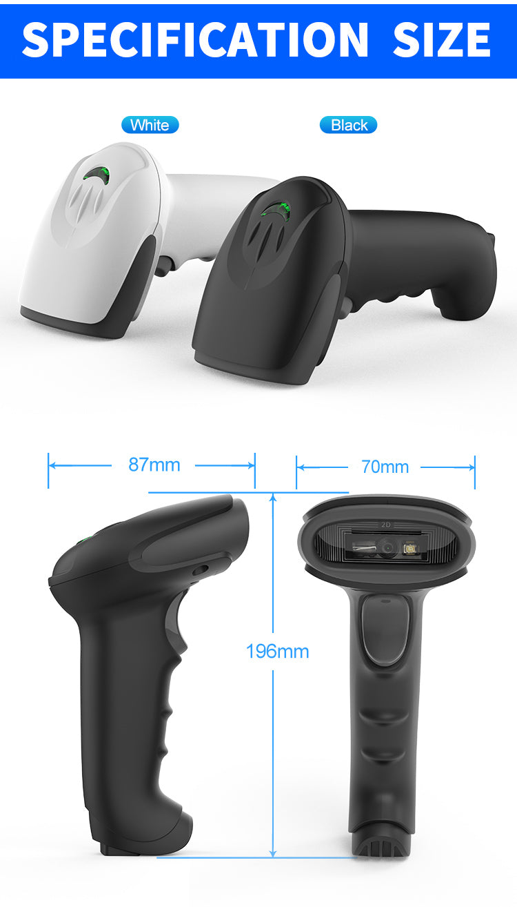 KUNST® X-760E 2D Wired Barcode Scanner