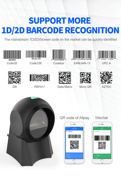 KUNST® GT-8800F Desktop 2D Image Barcode Scanner