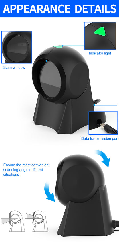 KUNST® GT-8800F Desktop 2D Image Barcode Scanner