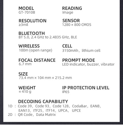 KUNST® IDH7010 Industrial Intelligent Wired Barcode Scanner