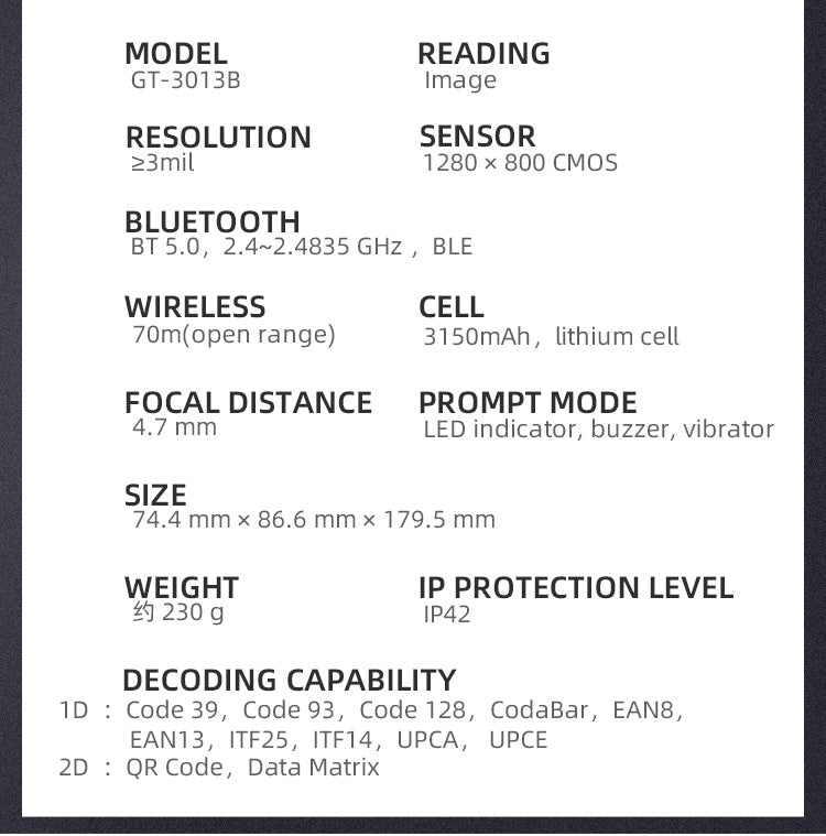 KUNST® IDH3013 Industrial Intelligent Wired Barcode Scanner