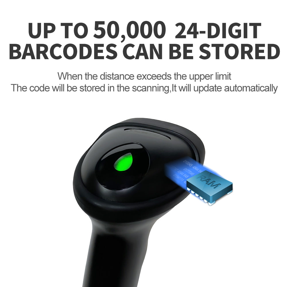 KUNST® X-9201BC Wireless 2.4G 2D Barcode Scanne