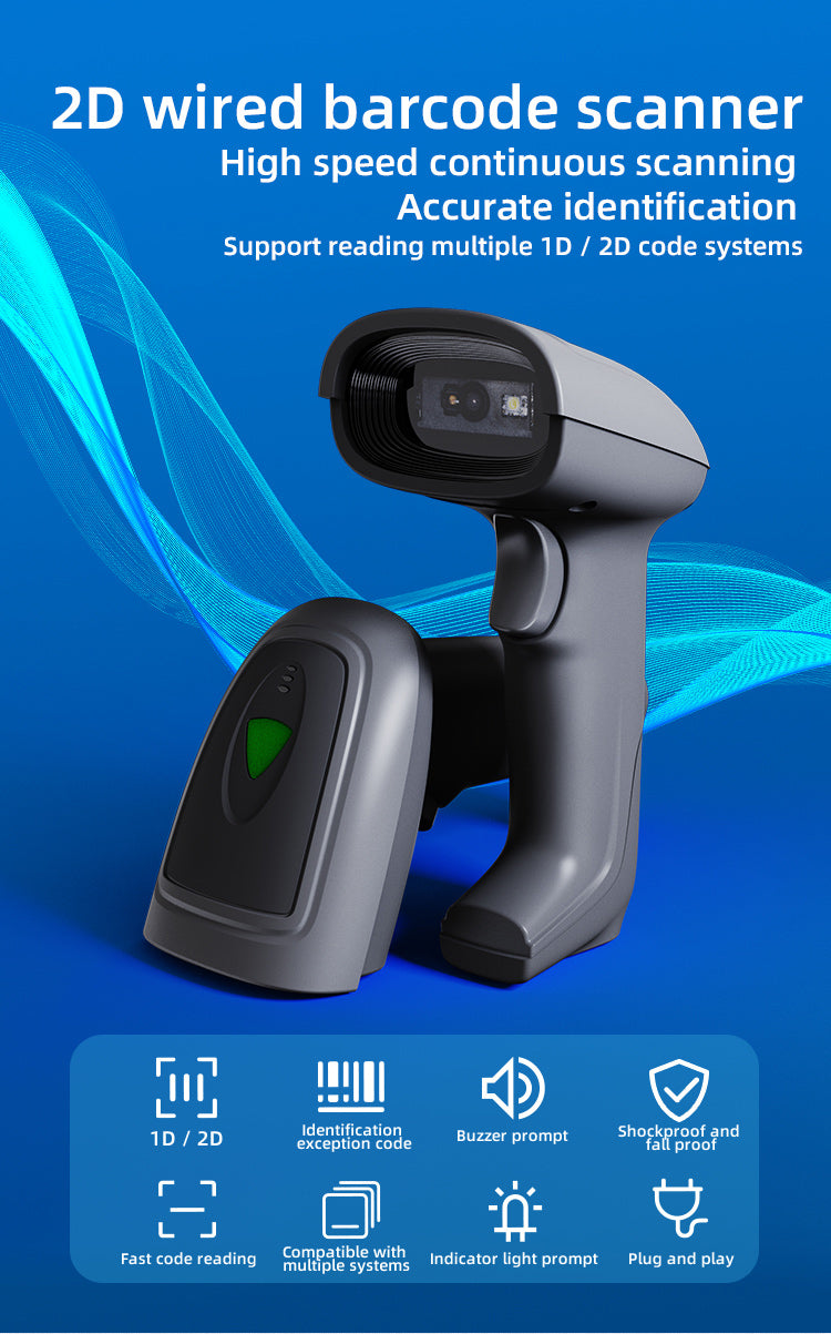 KUNST® GT-1900 2D Wired Barcode Scanner