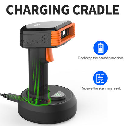 KUNST® GT-3303H Wireless 2.4G Barcode Scanner with Charging Cradle