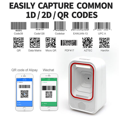 KUNST® GT-7100C Wireless Desktop 2D Image Barcode Scanner