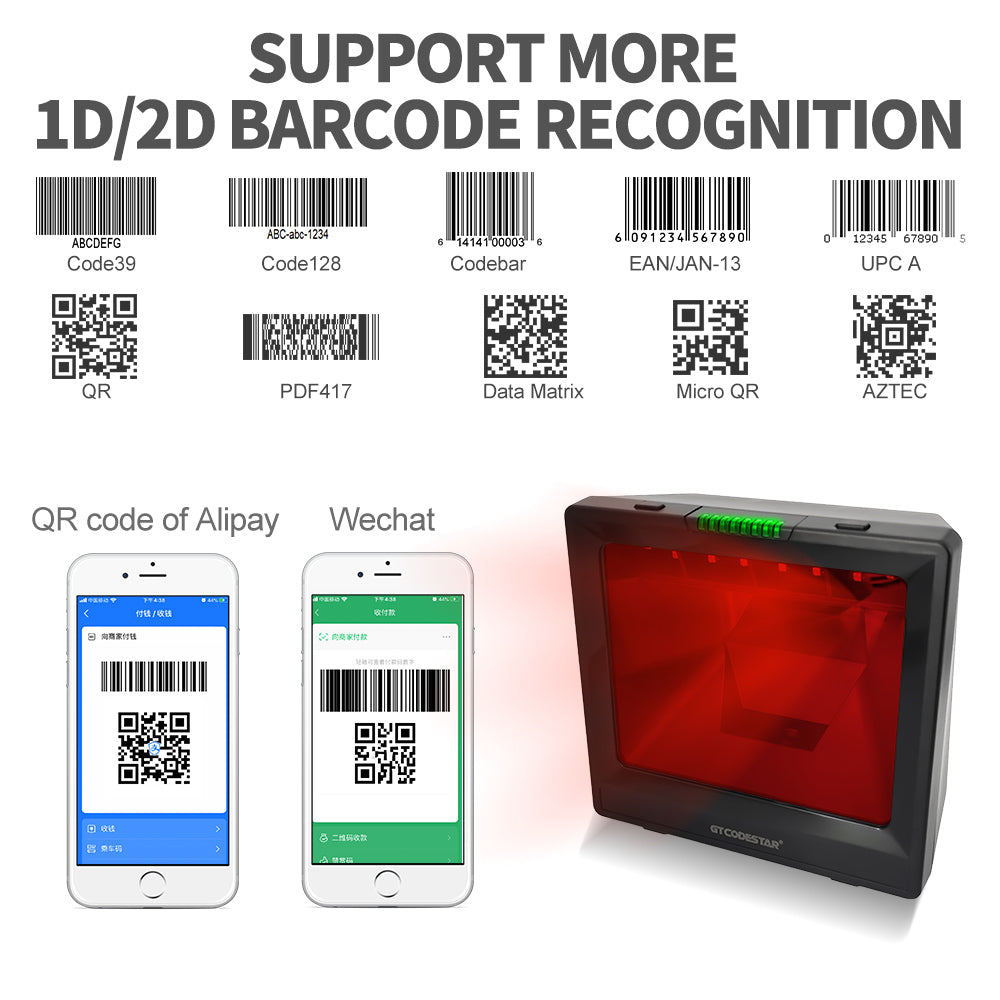 KUNST® GT-9900B Desktop 2D Image Barcode Scanner