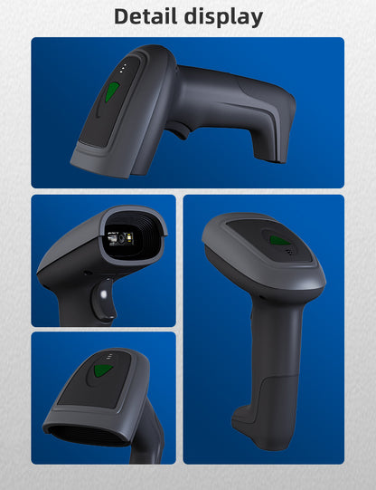 KUNST® GT-1902C+E Wireless 2.4G Bluetooth two-dimensional barcode scanner with charging bracket